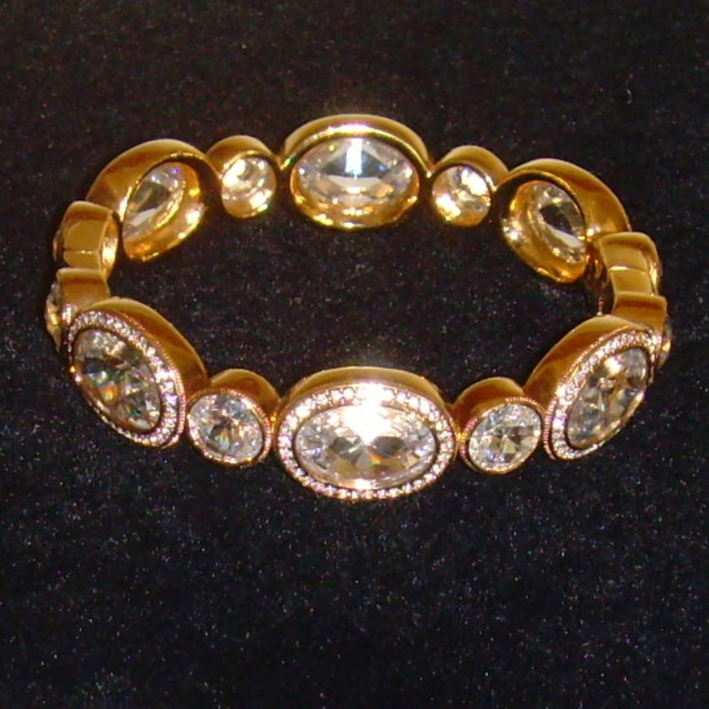 NADRI Gold-Tone and Clear Rhinestone/CZ Bracelet